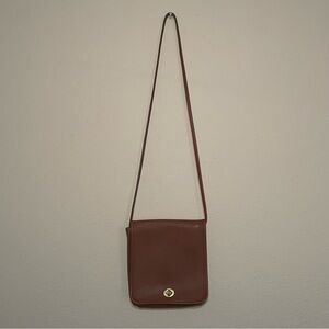 VINTAGE 90s COACH 9620 COMPACT POUCH LEATHER CROSSBODY MESSENGER BAG BROWN